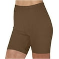 thumbnail image 1 of Biker Shorts Women - Stretch High Waist Yoga Shorts - Solid Elastic Waist Running Workout Bike Shorts Leggings New Brown XXL, 1 of 5