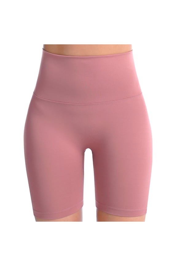 Biker Shorts Women with Pockets -High Waisted Workout Spandex Tummy Control Gym Running Yoga Shorts