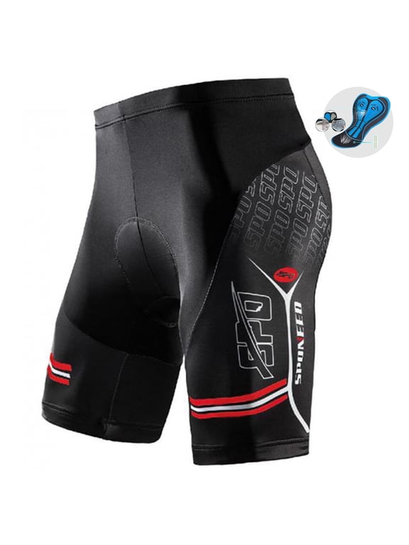 Bike Shorts for Men Padded Cycling Shorts Mountain Bicycle Pants Cycle Gear Red M