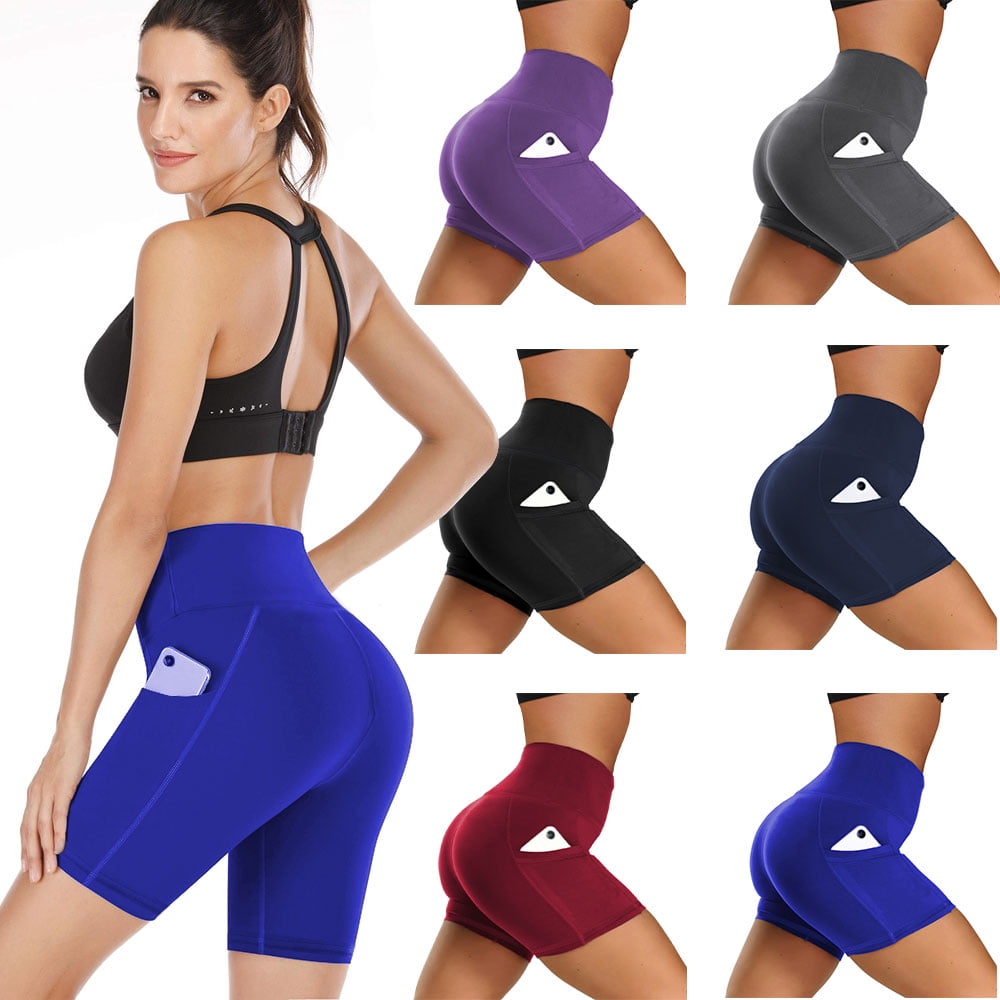 ALWAYS Women's High Waist Biker Shorts - Buttery Soft Yoga Running Workout Pants