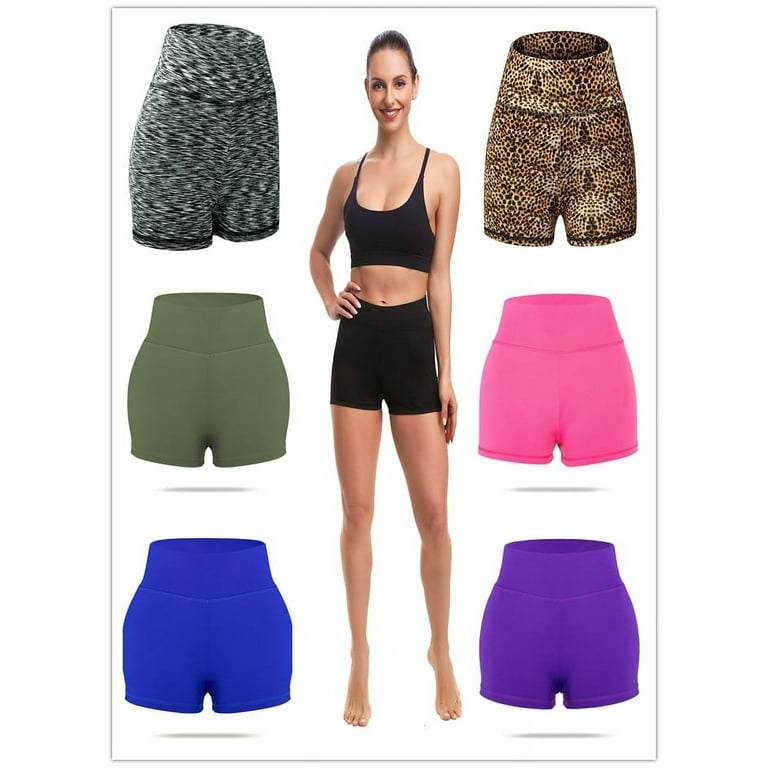 Buy Women's/Girls high waist Sports Biker Active Wear Gym Cycling Shorts, yoga pants with 2 Pocket, 4-Way Stretchable Fabric, Quick Dry, Moisture  Wicking, Solid Colors