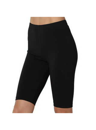 Workout Spandex Shorts for Women, High Waist Soft Yoga Bike Shorts, Green, S