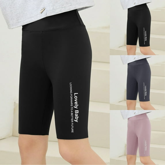 Biker Shorts with Pockets Girls Biker Shorts Crossover High Waist Jean Shorts Summer Bermuda Denim Pants with Pockets Workout Shorts for Girls