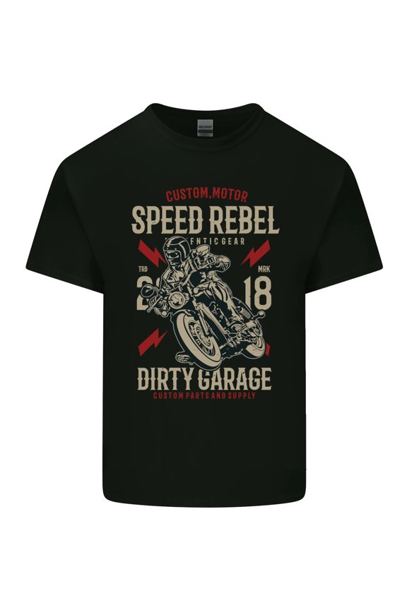 Biker Speed Rebel Motorbike Motorcycle Mens Cotton T-Shirt Tee Top