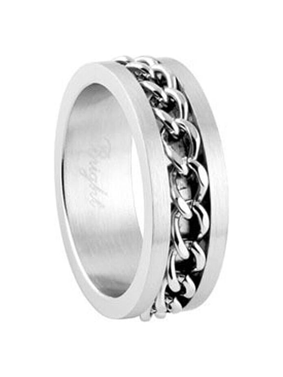 Biker Style - Chain Link Ring - Goth Motorcycle Rider Gothic Rings For Men