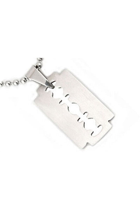 Biker Style - Razor Blade Pendant - Necklace with ball chain included!