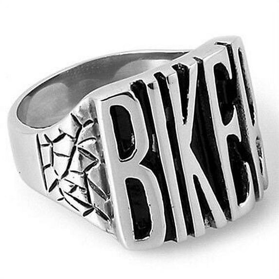 Biker Style - Text Biker Ring - Gothic Motorcycle Rings for Men - Many Sizes