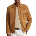 thumbnail image 1 of Biker Stylish Brown 100% Genuine Suede Leather Lightweight Soft Satin lining with comforatble to carry Jackets for Men - XL Size, 1 of 3