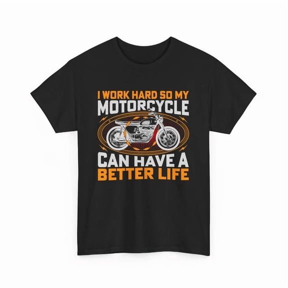 Biker T-Shirt S-5XL, Motorcycle Rider Shirt, I Work Hard So Bike Motocross Shirt