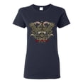 thumbnail image 1 of Biker Til I Die Live to Ride Motorcycle Cars and Trucks Womens Graphic T-Shirt, Navy, Small, 1 of 3