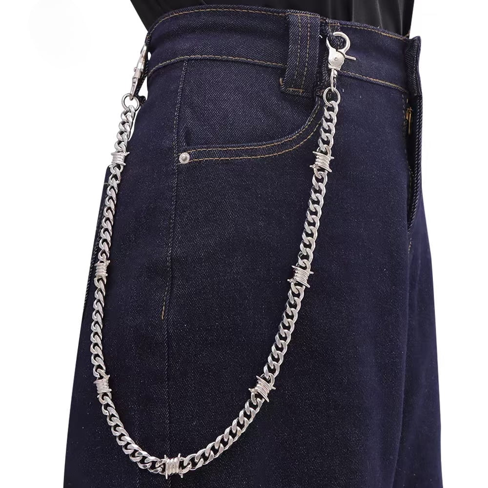 小物 P.C.F APPAREL DEPARTMENT/WALLET CHAIN Biker Wallet Chain, Heavy Duty Pocket Chain with Round Clasp, Men