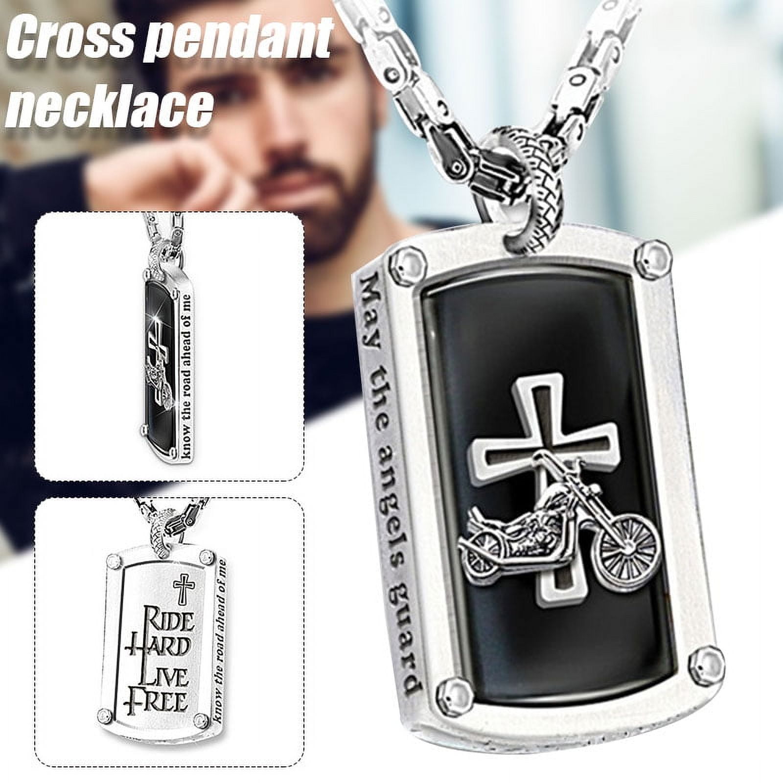 Custom Engraved Name Cross Pendant Necklace from Black Diamonds New York