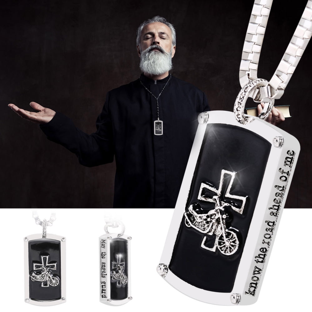 Bikers cross deals necklace