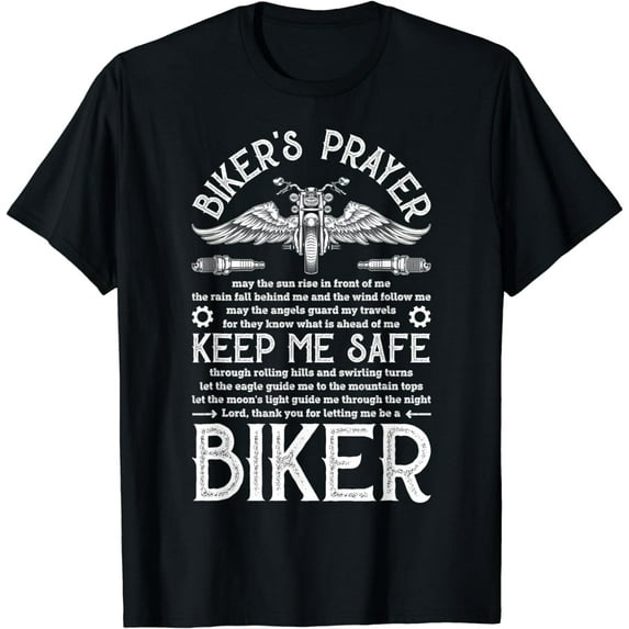 Biker's Prayer Vintage Motorcycle Biker Biking Motorcycling T-Shirt