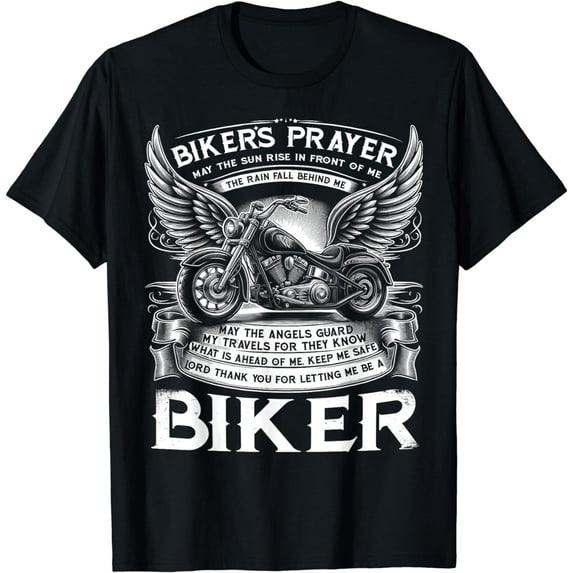 Biker's Prayer Vintage Motorcycle Biker Motorcycling Mens T-Shirt
