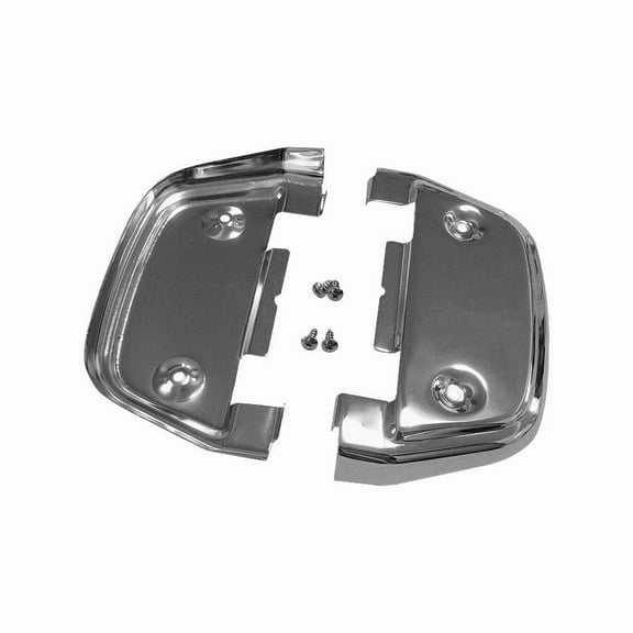 Bikers Choice 490638 Rear Passengers Floorboards Undercovers for 2014-2018 Harley Davidson CVO Limited, Chrome