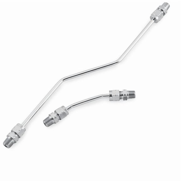 Bikers Choice 66-84 Shovelhead Chrome Rocker Box Oil Line Set Replaces H-D 17506-66A