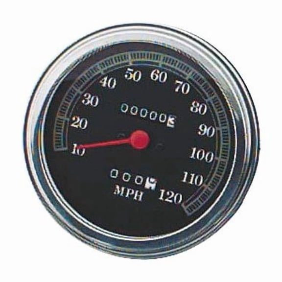 Bikers Choice 91-95 Softail Black Face Speedo With Dome Lens 2240:60 Front Drive Cast Dash Only