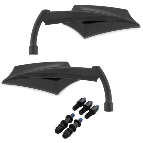 Bikers Choice Angler Black Motorcycle Mirrors (488742)