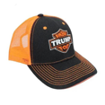 thumbnail image 1 of Bikers For Trump Embroidered Trucker-Style Hat (Black/Orange), 1 of 2