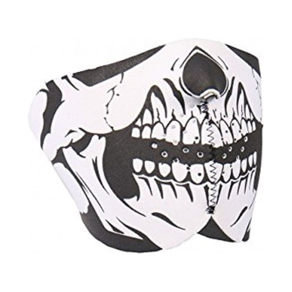 Bikers Full Protection HALF MASK W/SKULL NEOPRENE FACE MASK, with Back
