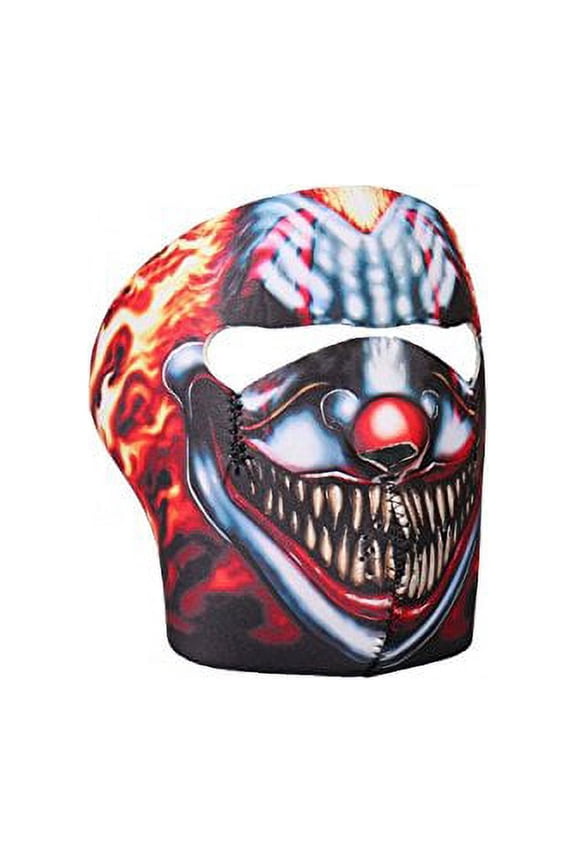 Bikers Full Protection Smoking Clown Neoprene Face Mask, with Back Closure - for Men's