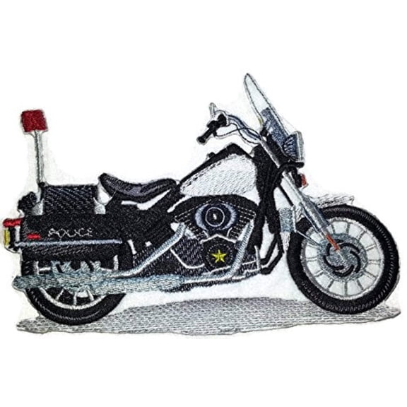 Bikers Patch [Police ] Embroidered Iron On/Sew patch [6.53" x4.65"]