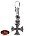 thumbnail image 1 of Bikers Zipper Pullers Grips, IRON CROSS, 2" x 1" - ZIP PULLER, 1 of 1