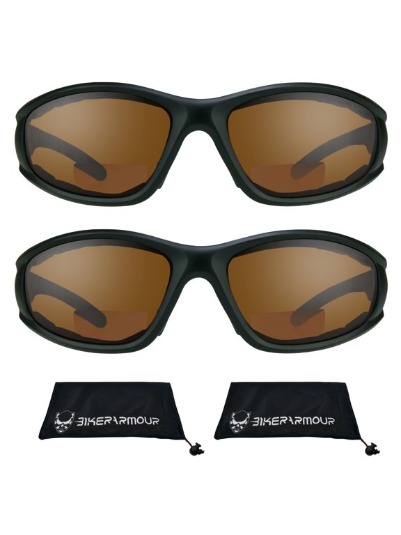 BIFOCAL Motorcycle Safety Glass Z87 Men Women Blue Block 2 Pairs