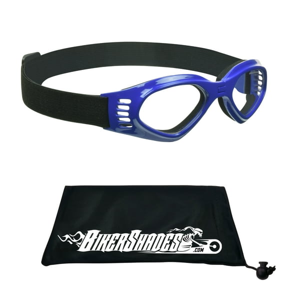 Bikershades Kids Safety Sunglass Goggles Foldable Boys Girls 3 to 8 Years Old Motorcycle Motor-Cross Extreme Sports Skiing