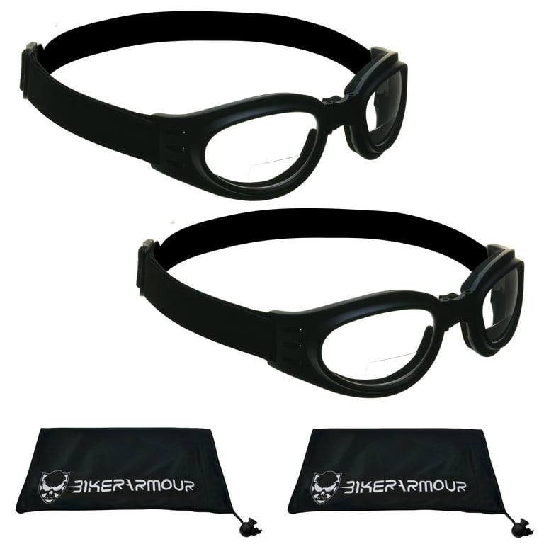 Bikershades Motorcycle BIFOCAL Reader Sunglasses Foldup Goggles