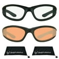 thumbnail image 1 of Bikershades Motorcycle Biker Day Night Safety Glasses Black Men Women HD & Clear, 1 of 6