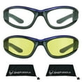 thumbnail image 1 of Bikershades Motorcycle Biker Night Safety Glasses Purple Women Clear & Yellow, 1 of 6