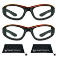 thumbnail image 1 of Bikershades Motorcycle Biker Night Safety Glasses Red Men Women Clear 2 Pairs, 1 of 5