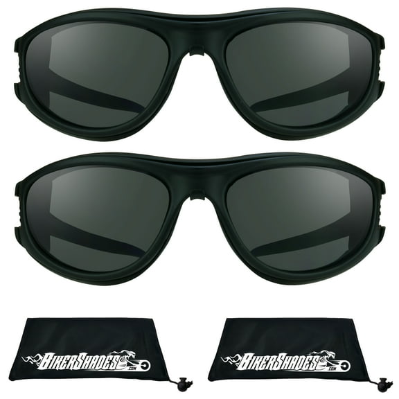Bikershades Motorcycle Biker Riding Safety Glasses Foam Padded Men Removable Foam Wind and Dust Resistant