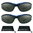 thumbnail image 1 of Bikershades Motorcycle Biker Riding Safety Sunglasses Blue Men Women Gray 2 Pairs, 1 of 5