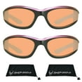 thumbnail image 1 of Bikershades Motorcycle Biker Riding Sunglasses Pink Women Blue Block HD 2 Pairs, 1 of 4
