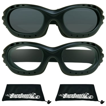Bikershades Motorcycle Goggles Bike Riding Skiing Snowboarding Foam Cushion Sunglasses