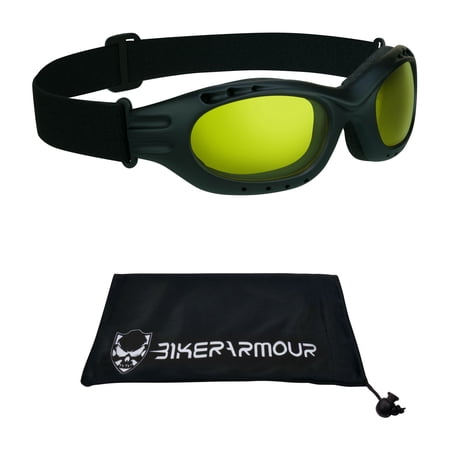 Bikershades Motorcycle Goggles Bike Riding Skiing Snowboarding Foam Cushion Sunglasses