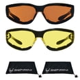 thumbnail image 1 of Bikershades Motorcycle Riding Glasses Blue Light Blocker HD & Yellow, 1 of 6