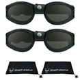 thumbnail image 1 of Bikershades Motorcycle Riding Safety Goggles Skiing Biking Smaller Kids Youth Smoke Lens 2 Pack, 1 of 5