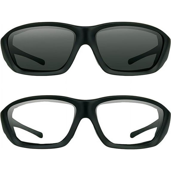 Bikershades Motorcycle Riding Safety Sun Glasses Men Women Foam Cushion Padded Anti-Slip, Dust, Wind & UV Rays