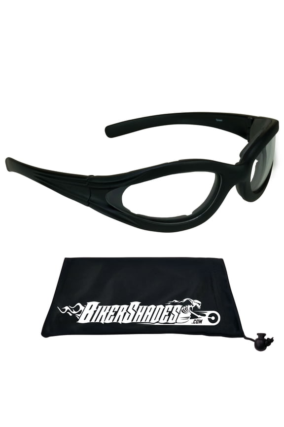 Motorcycle Riding Safety Sunglass Clear Lense Foam Padded Men Women Wind Dust Proof
