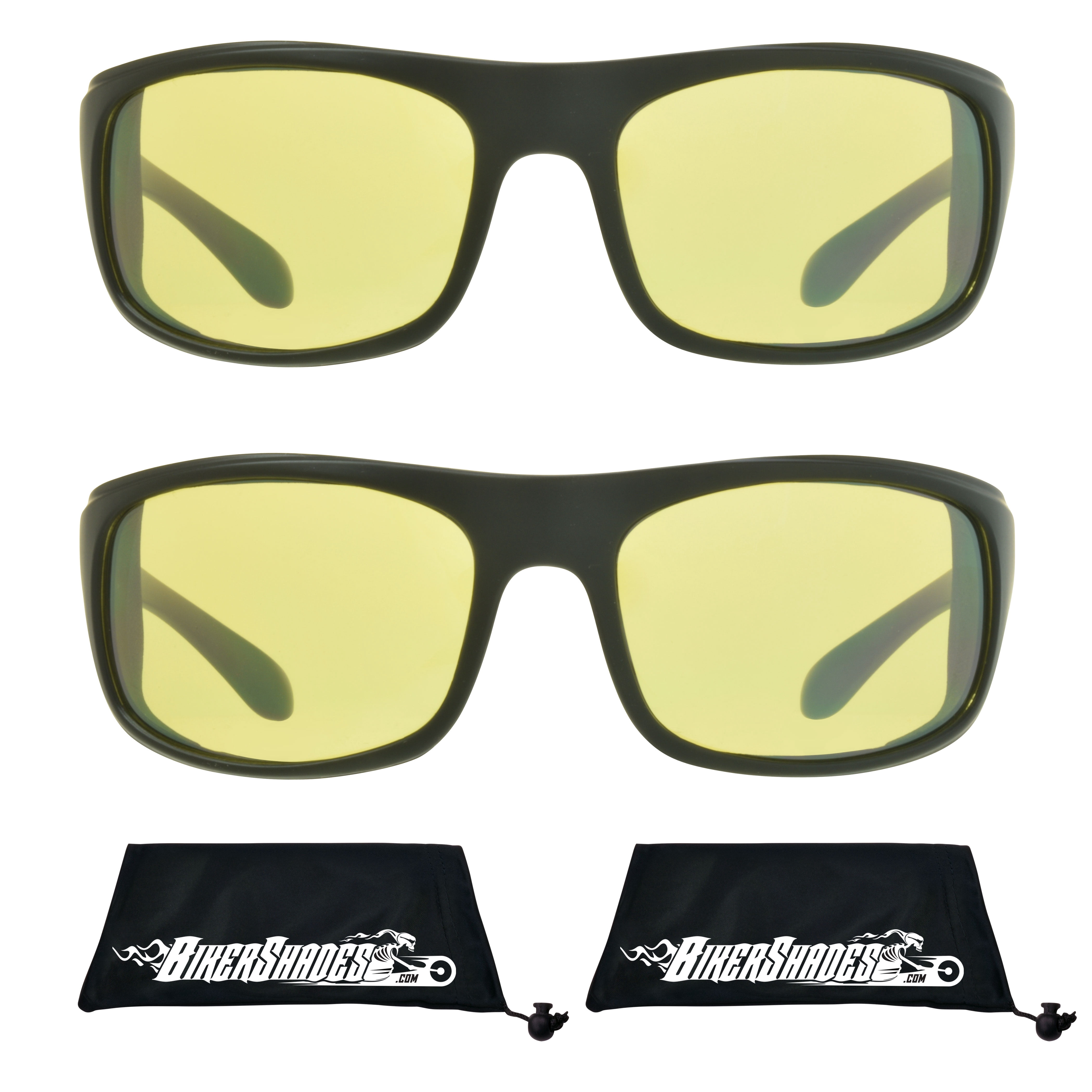 Bikershades Motorcycle Riding Safety Sunglass Foam Padded Large Fit Wind, Dust and Impact Resistant