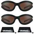 thumbnail interactive-video image 1 of Choppers Men's Motorcycle Wrap Sunglasses - Matte Black Frame With Smoke Polycarbonate Lens 1 of 1