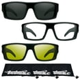 thumbnail image 1 of Bikershades Motorcycle Riding Safety glasses Foam Padded Mens Sunglasses Biker Wrap Around Goggles, 1 of 8
