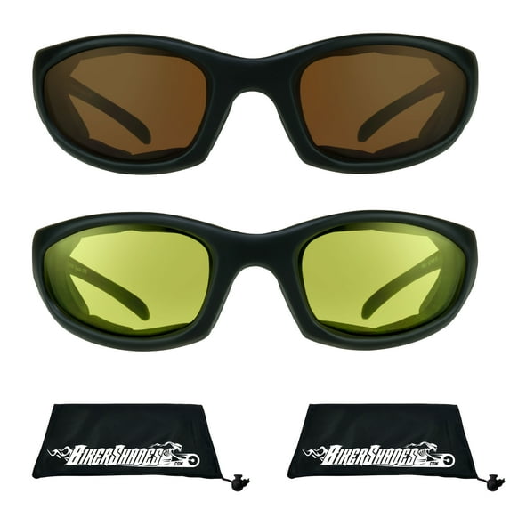 Bikershades Motorcycle Riding Sunglass Padded Safety Polycarbonate Lens Men Women