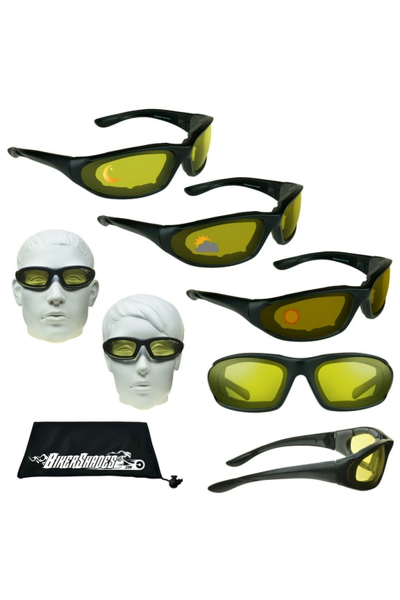 Motorcycle Riding Transitional Photochromic Day Night Sunglass Padded Men Women
