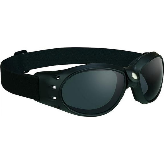 Bikershades Motorcycle Safety Goggles Foam Padded Men Women Large Coverage with Large Microfiber Case