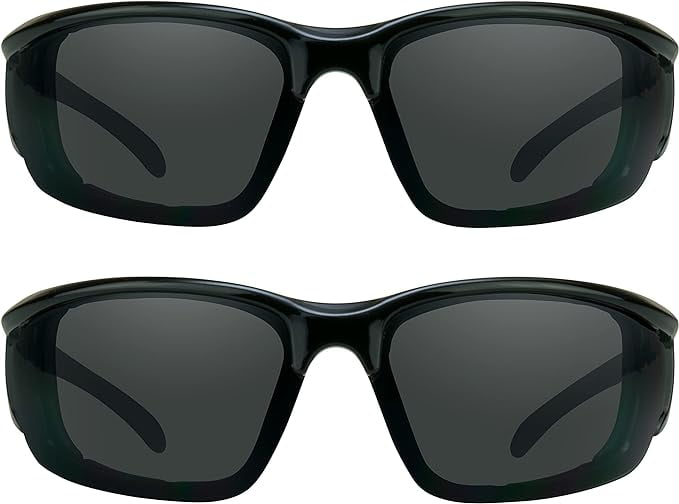 Bikershades Motorcycle Safety Sunglass Foam Padded Mens Windproof Dustproof Large Fit